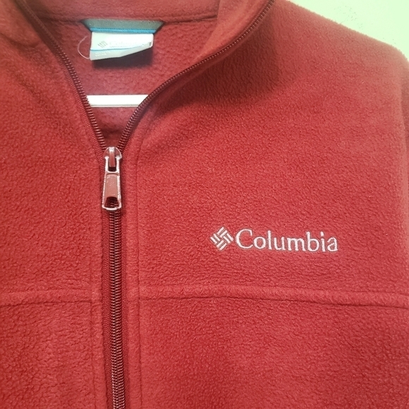 Columbia Full-Zip Fleece Red Size Small - Picture 2 of 10